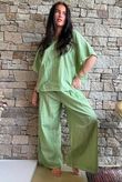 Rustic Nature Linen Blend Pocket Tee Washed Lawn